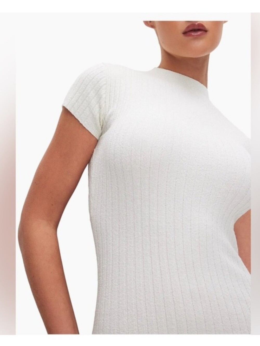 GOOD AMERICAN $169 Terry Rib Knit Bodycon Dress NWT - Picture 2 of 3